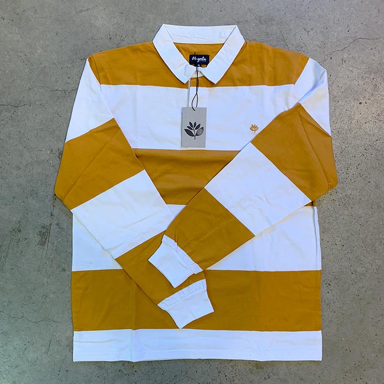 Rugby L/S Polo (White/Orange)