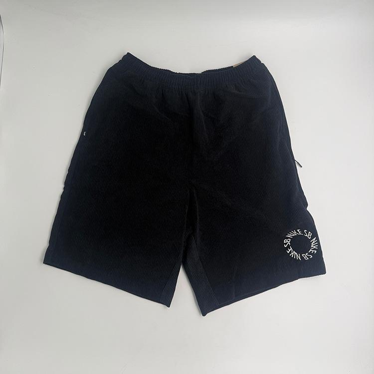 Corduroy Skate Shorts (Black/White)