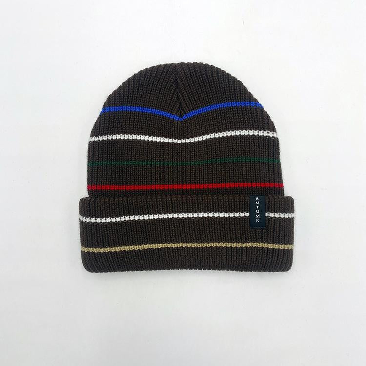 Select Multi Stripe Beanie (Brown)