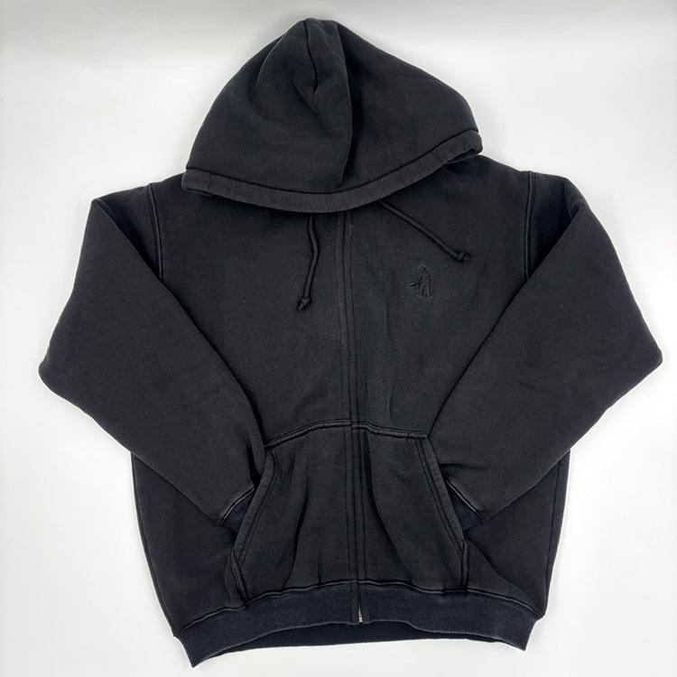 Solid Workers Zip Hood (Black)