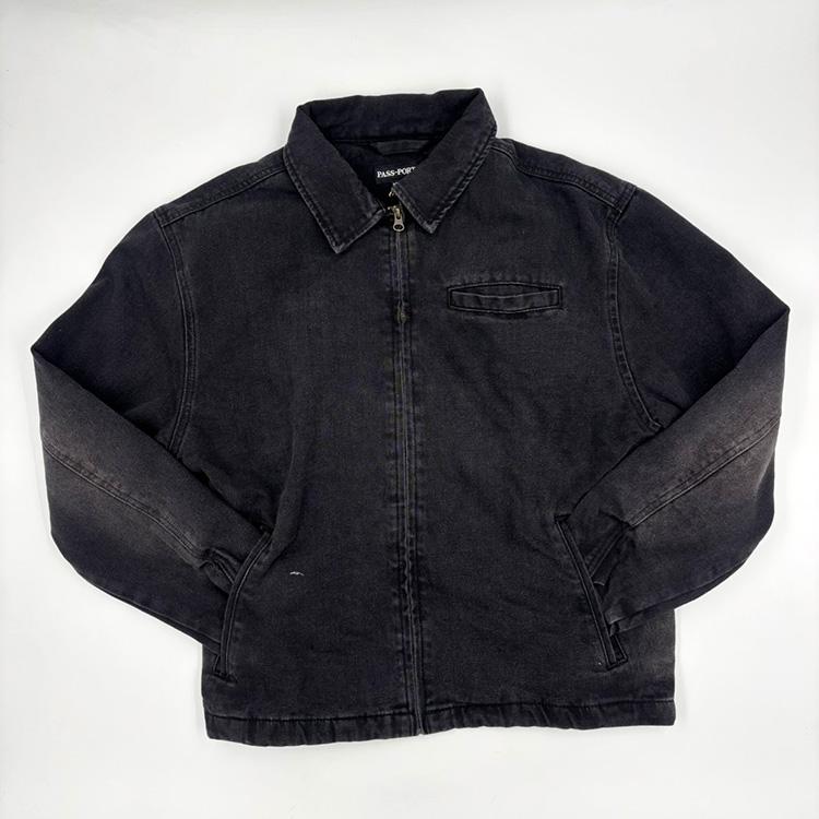 Faded Wash Workers Jacket (Black)