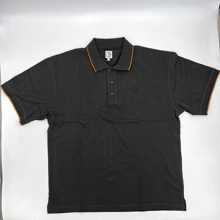 Checkered Surf Polo Shirt (Dirty Black)