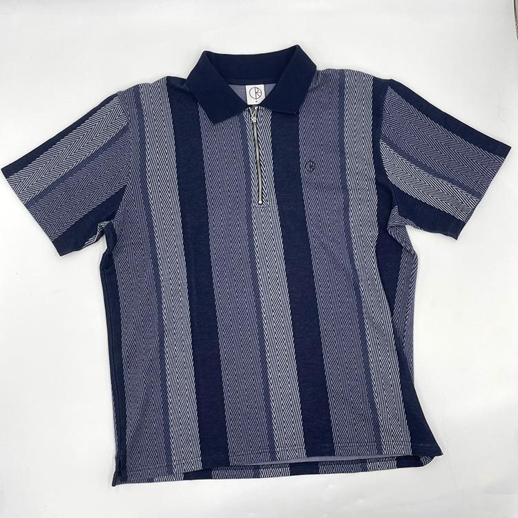 Jacques Polo Shirt (Herringbone Blue)