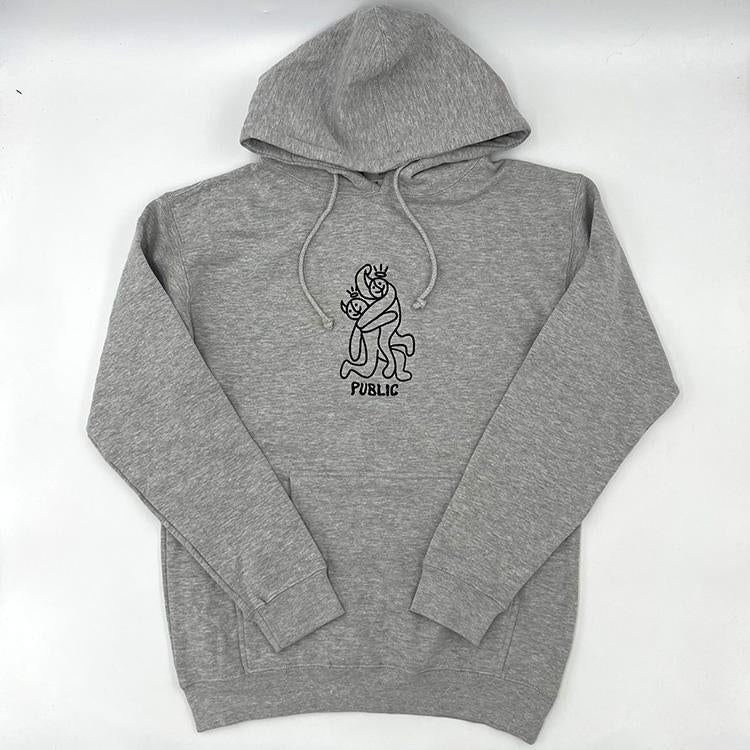 Friends Emb Hoodie (Grey)