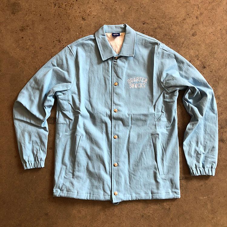Cotton Canvas Coaches Jacket (Baby Blue)
