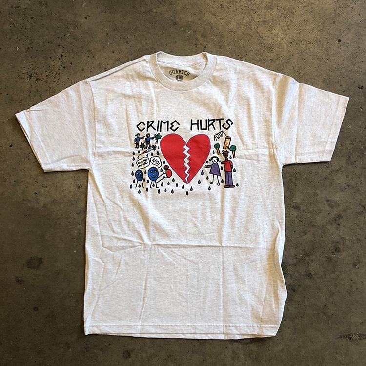 Crime Hurts Tee (Ash Grey)