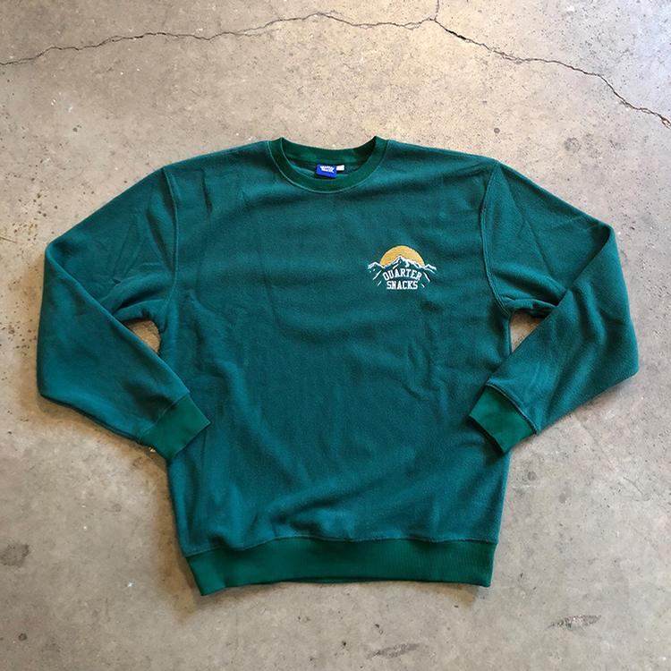 Mountain Logo Microfleece Crew (Hunter Green)