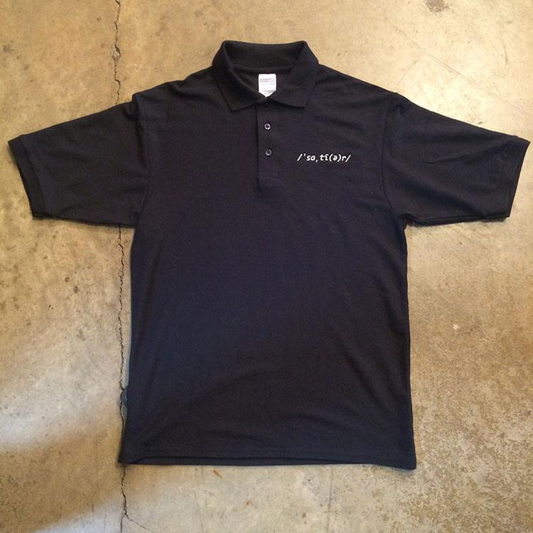 Embroidered Polo (Black/Cream)