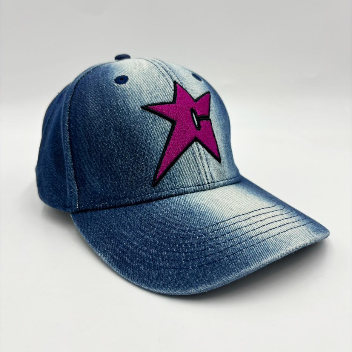 C Star Bleached Denim Hat (Blue)