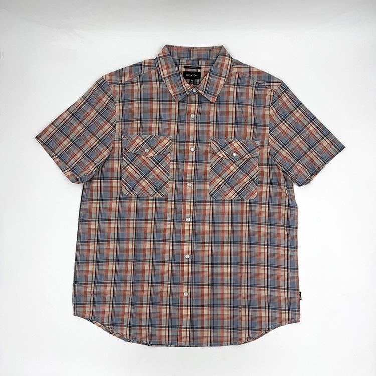 The Breezy Wayne S/S Woven (Blue Multi Plaid)