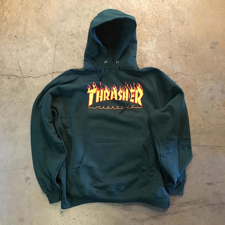 Flame Logo Hood (Forest Green)