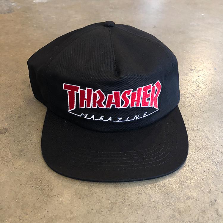 Outlined Snapback (Black/Red)