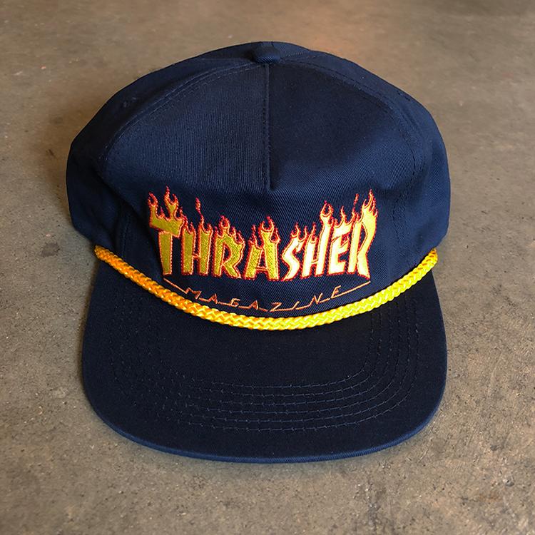 Flame Rope Snapback (Navy Blue)